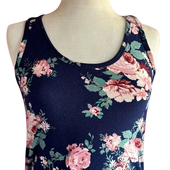 Womens Top Size Medium Maternity Tank Razorback Floral Baby Bump Pregnancy Mommy - Picture 2 of 7